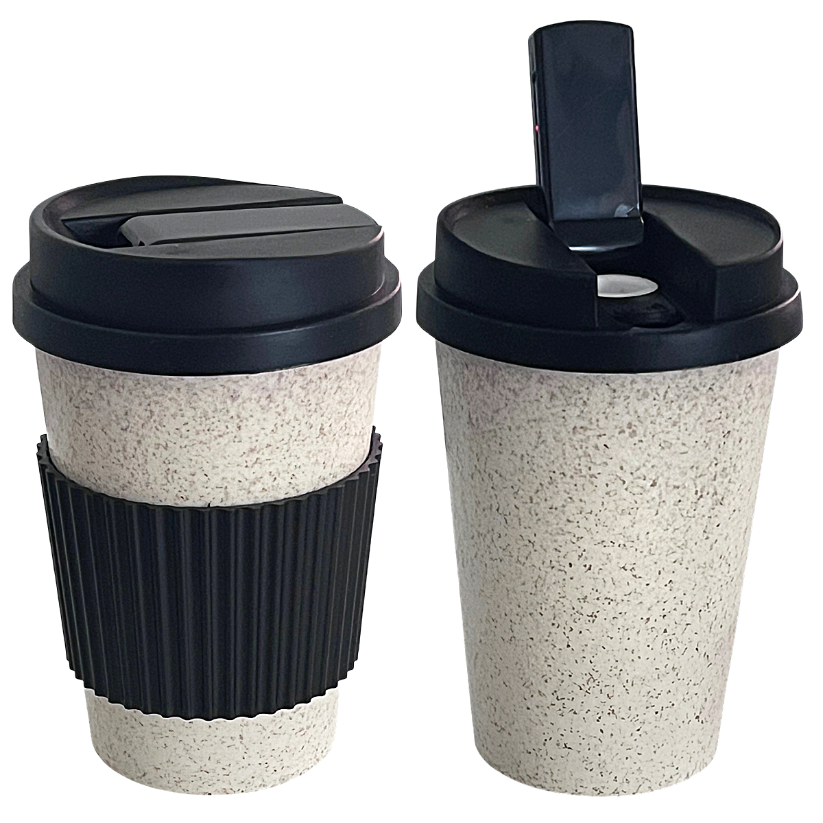 White Coffee Cup Discrete Biodegradable Waterpipe (PW198W) | 6 inch product image